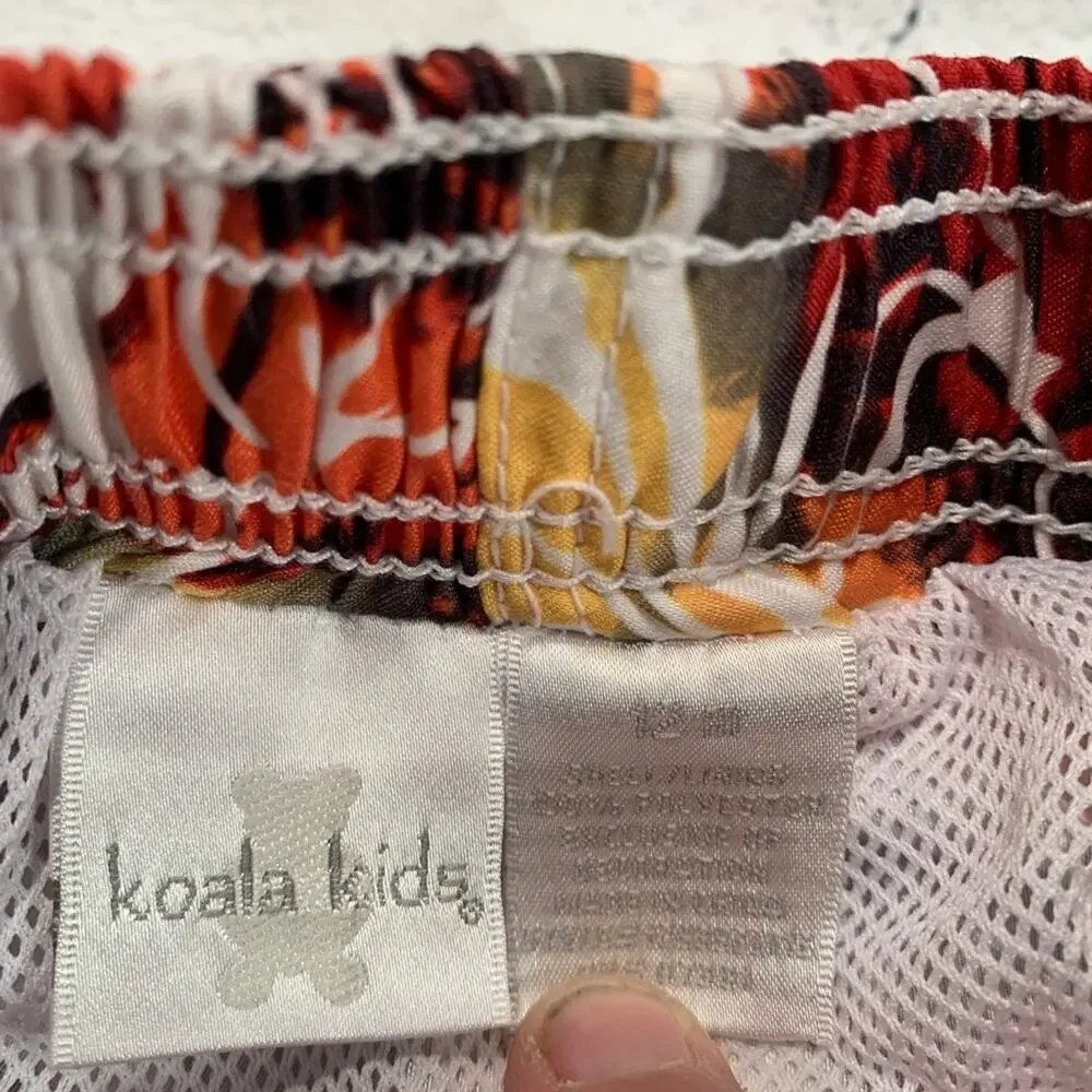 KOALA KIDS Boy’s Hawaiian Print Lined Swim Trunks / Size: 12 Months